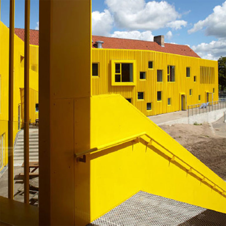 christiansfeld skole, nybyg, renovering tilbyg